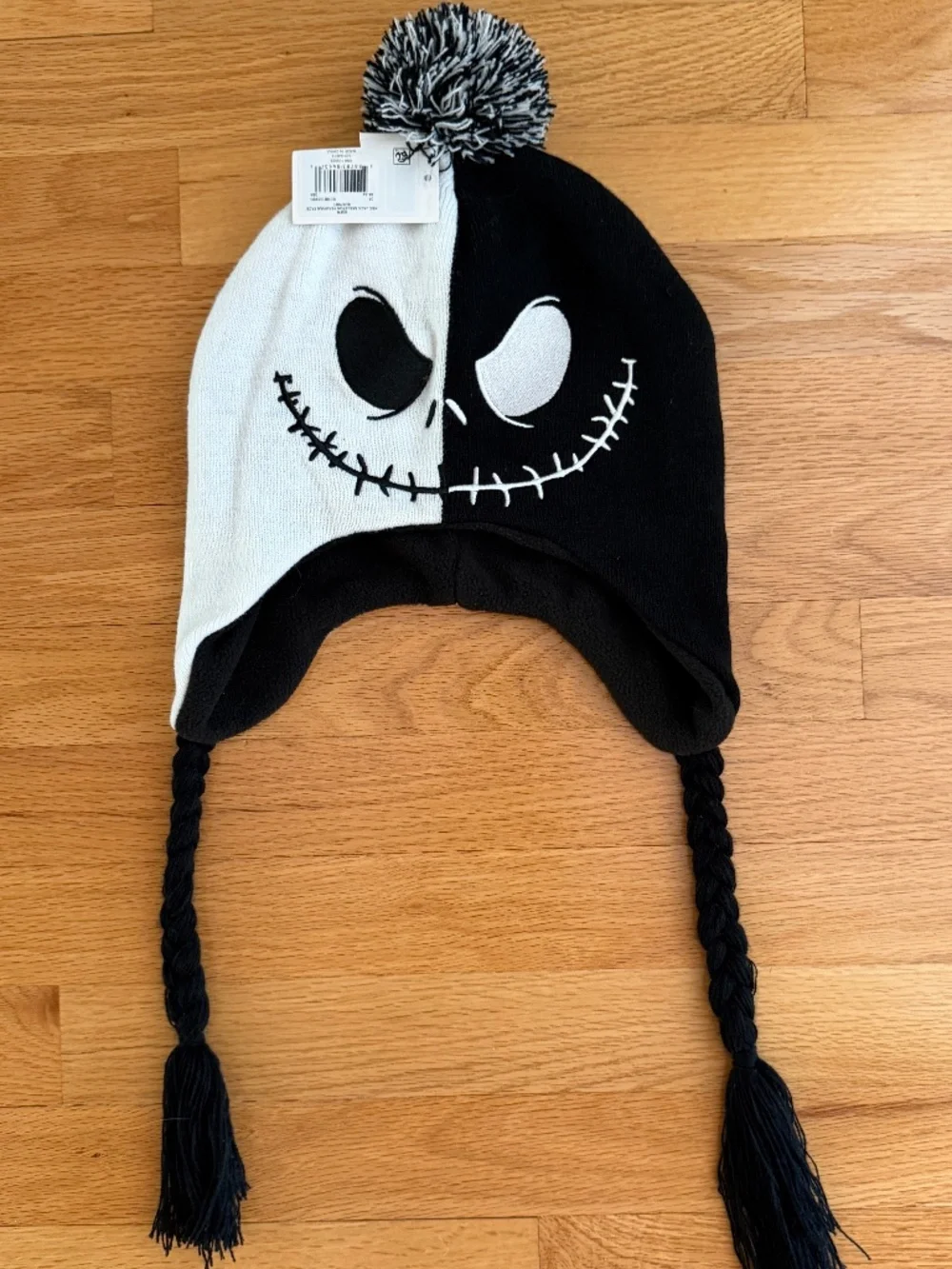 NWT Nightmare Before Christmas Jack Skellington Beanie w/ Ear Flaps